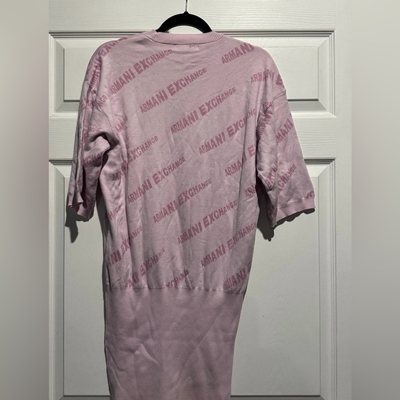 Armani Exchange Women's Short
Sleeved Password Print Knit
Bodycon Sweater Dress - Picture 4 of 6